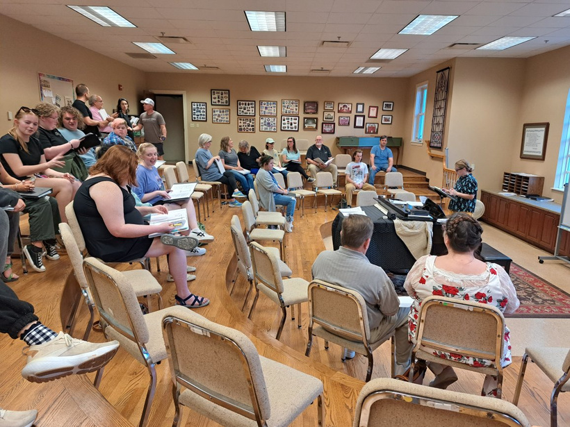 Gathered for the first script reading