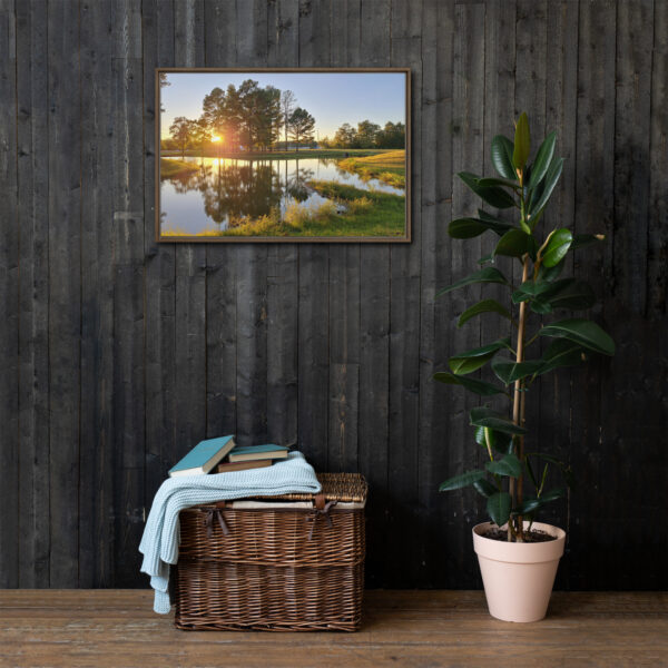 Framed Canvas - Blair's Birthday Sunset
